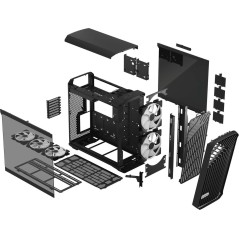 Fractal Design Torrent RGB Tower - Extended ATX Case (No PSU) - Sleek Black - Ultimate Cooling & Style!